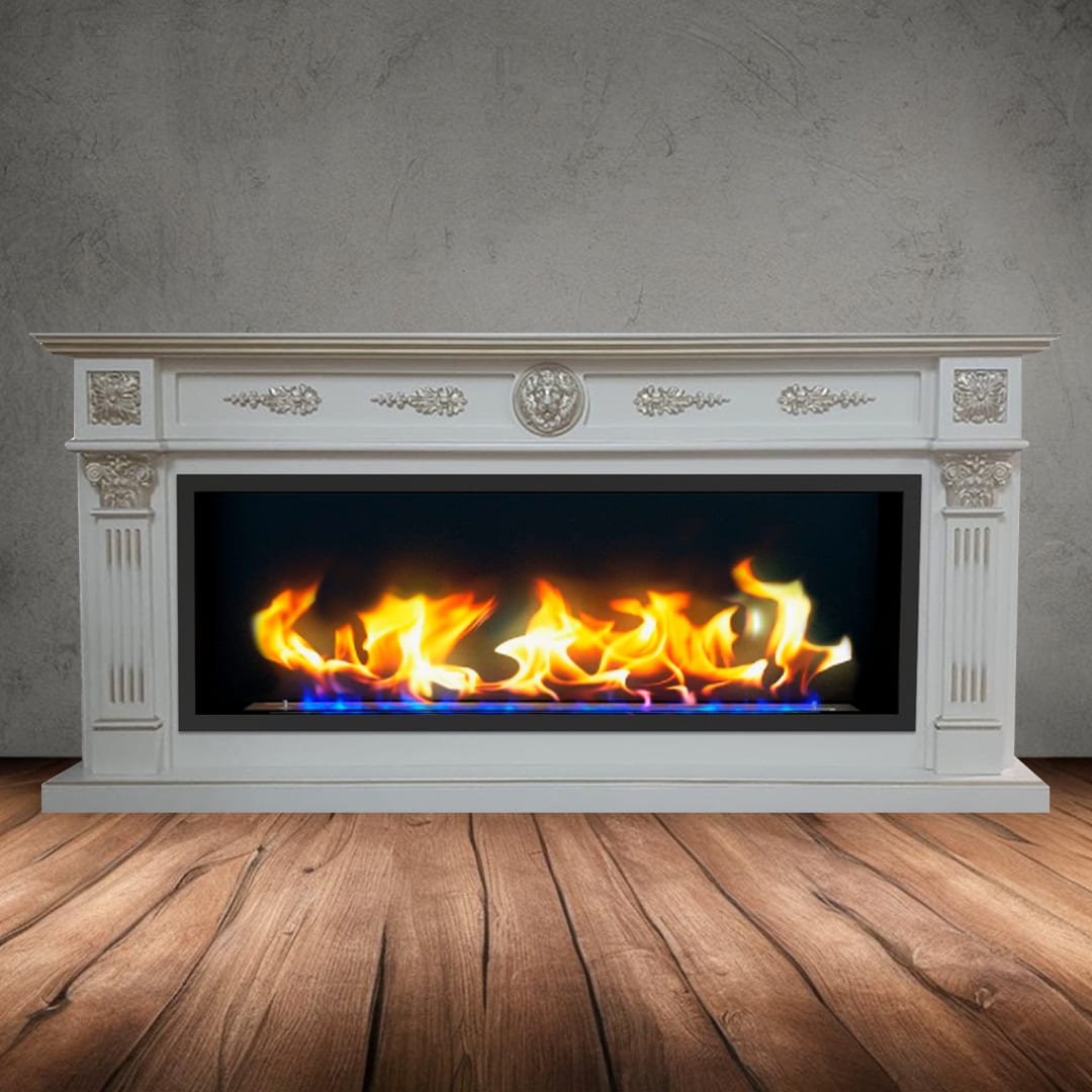 Биокамин в линейном портале "Русский огонь" Колизей с защитным стеклом по цене 107 600 руб.