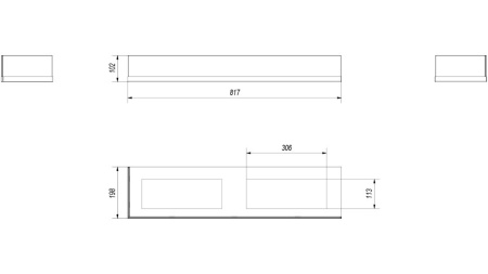 Стекло декоративное для биокамина DELTA/L/900 по цене €195