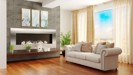 Биокамин "Русский огонь" Хай-тек 1300V встраиваемый с защитным стеклом по цене 44 600 руб.