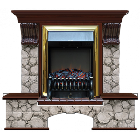 Бостон К Карелия (красное дерево)+Fobos Brass